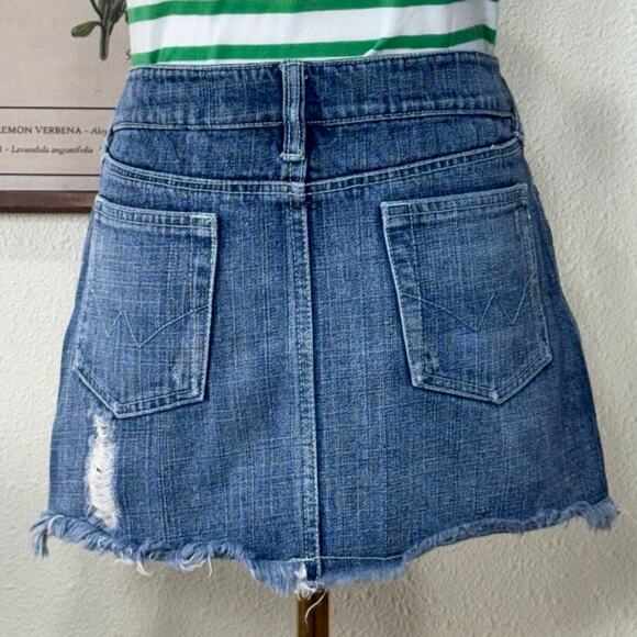 Vintage 90s Y2k Wet Seal Distressed Mini Denim Jeans Skirt Grunge Trashy S - Picture 3 of 5